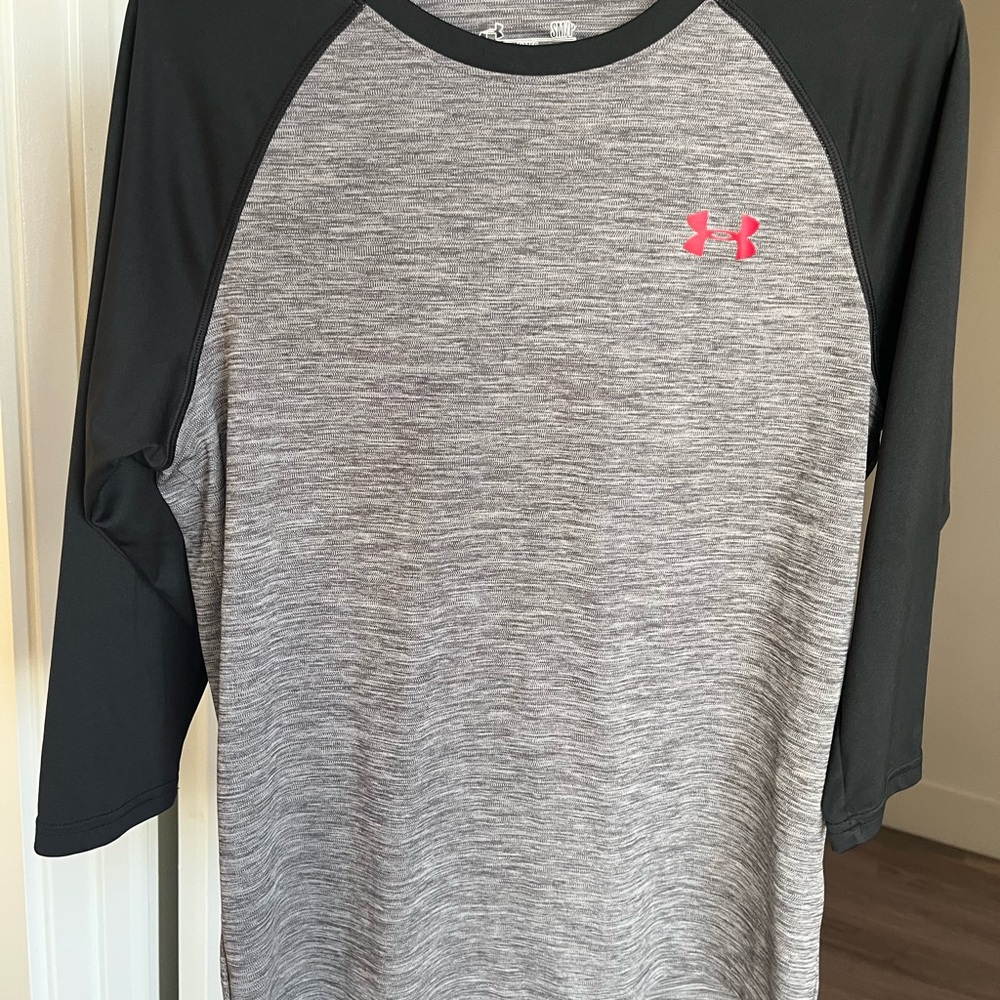 Under Armour Gray and Black Raglan Shirt
